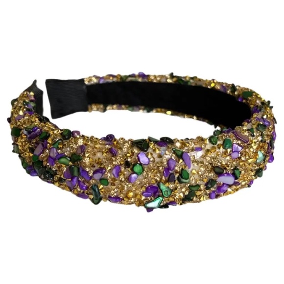 All That Glitters Headband-Mardi Gras - Picture 3 of 3
